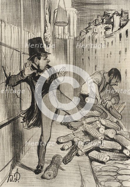 Fichtre!...que ces êtres-là sont sciants!, 1839. Creator: Honore Daumier.