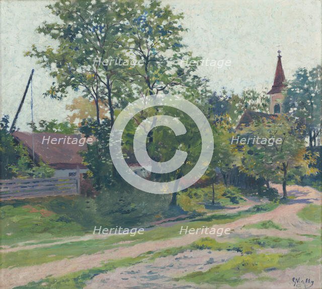 Landscape from Petrzalka, around 1911. Creator: Gustav Mally.
