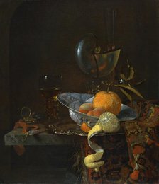 Still Life with porcelain Bowl and Nautilus Cup, 1660. Creator: Willem Kalf.