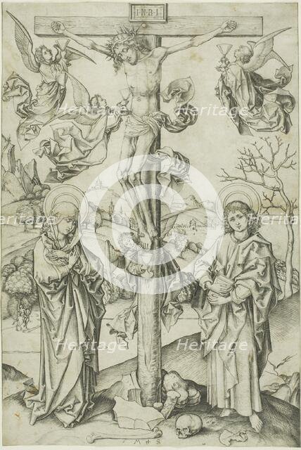 The Crucifixion with Four Angels, n.d. Creator: Martin Schongauer.