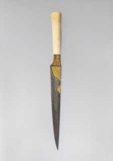 Knife with an Ivory Handle and Qur'anic Inscriptions, Iran, early 19th century. Creator: Unknown.