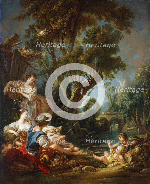 'Le Pecheur' (The Fisherman), 18th century. Artist: Francois Boucher.