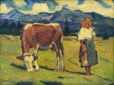 In the Pasture, 1937-1938. Creator: Gustav Mally.