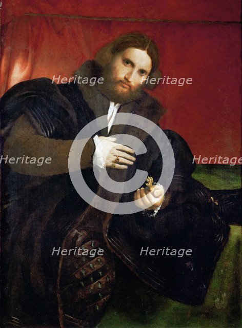 Portrait of a Man with a golden animal claw (Leonino Brembate).