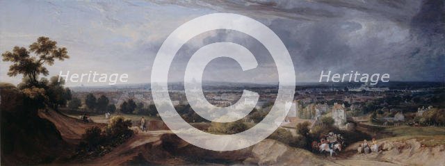 Paris, seen from the heights of Montmartre, 1822. Creator: Arnald, George (1763-1841).