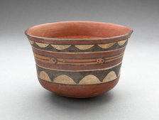 Bowl with Abstract Motif, Possibly Representing a Serpent, 180 B.C./A.D. 500. Creator: Unknown.