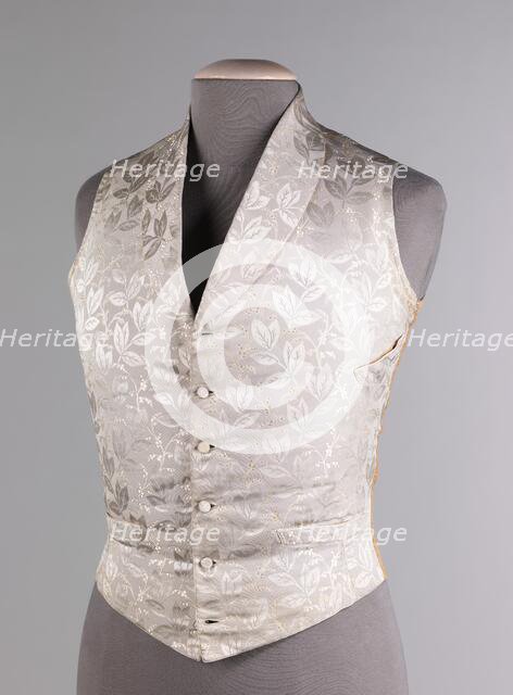 Wedding vest, American, third quarter 19th century. Creator: Unknown.
