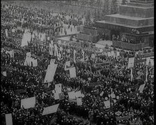 Massive Demonstration in Moscow's Red Square, 1920. Creator: British Pathe Ltd.