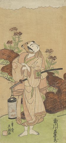 The First Ichikawa Komazo (who in 1772 became the fourth Matsumoto Koshiro) in the Role of..., 1770. Creator: Ippitsusai Buncho.