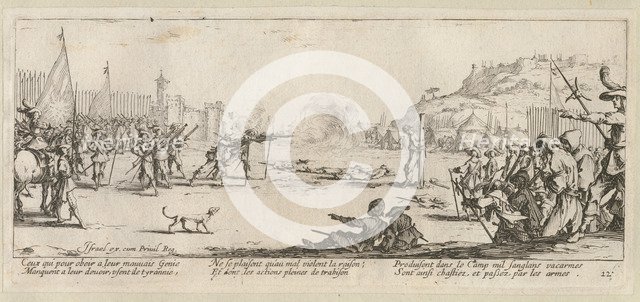 The Miseries and Misfortunes of War, folio 12: The Firing Squad, 1633.