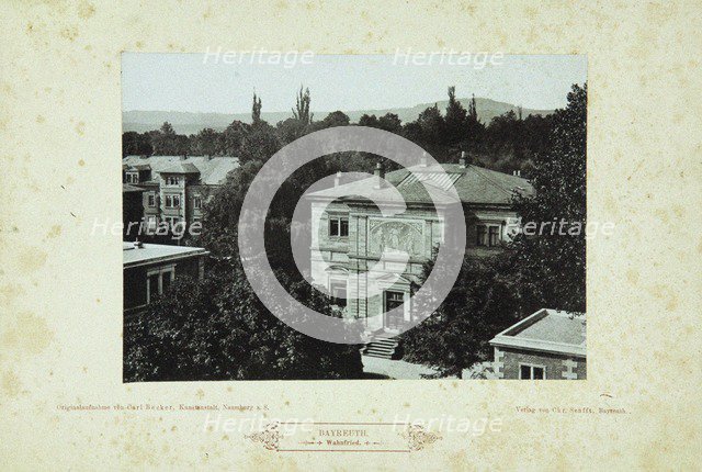 Wahnfried (Richard Wagner's villa in Bayreuth), 1880s.