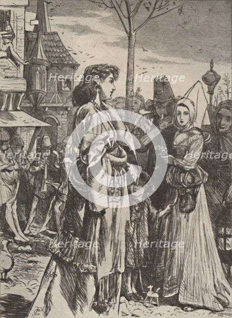 'Illustration from poem A Beckett's Troth., c1860-1875, (1923). Artist: George John Pinwell.