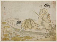 Gathering Lotus Flowers, 1765. Creator: Suzuki Harunobu.