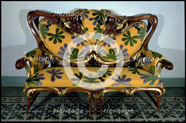 Sofa designed for Ibarz House, designed by Aleix Clapés.