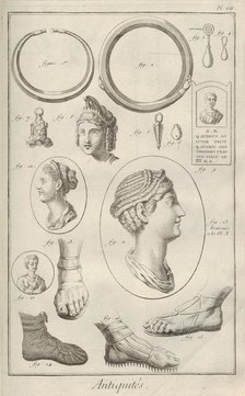 Antiquities. From Encyclopédie by Denis Diderot and Jean Le Rond d'Alembert, 1751-1765. Creator: Anonymous.