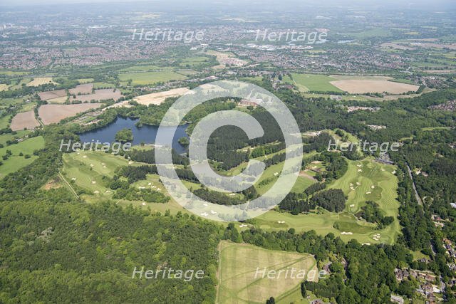 The estate and landscape park around Bearwood College, Wokingham, 2018. Creator: Historic England.