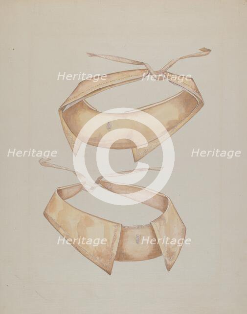 Man's Linen Collar, c. 1937. Creator: Verna Tallman.