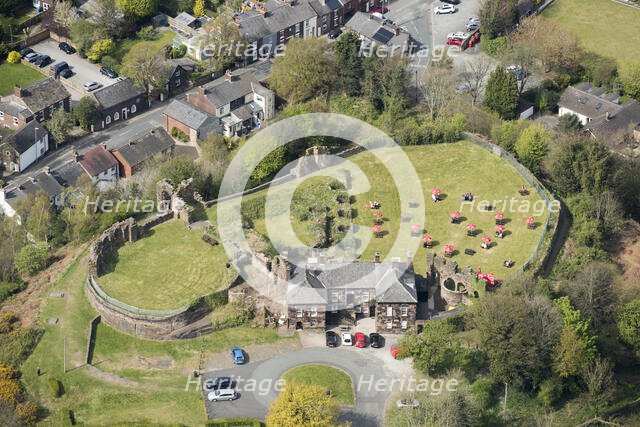 Halton Castle, a ruined shell keep castle, Cheshire, 2021. Creator: Damian Grady.