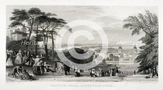 Greenwich Park, Greenwich, London, 1844. Artist: Thomas Abiel Prior