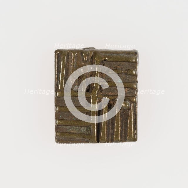 Goldweight with a Geometric Design, Ghana, 18th/19th century. Creator: Unknown.