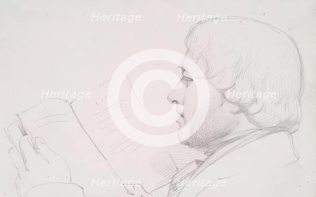 A Man Reading, c1830s. Creator: John Phillip.