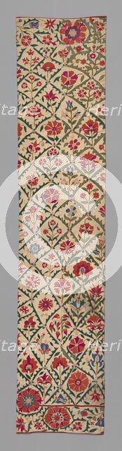 Suzani (large embroidered hanging or cover), Uzbekistan, 1825/75. Creator: Unknown.