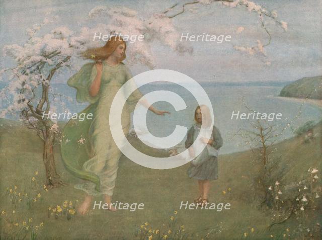 'A Vision of Spring', 1901, (c1930). Creator: Thomas Millie Dow.