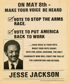Newspaper insert for Jesse Jackson 1984 presidential campaign, 1984. Creator: Unknown.
