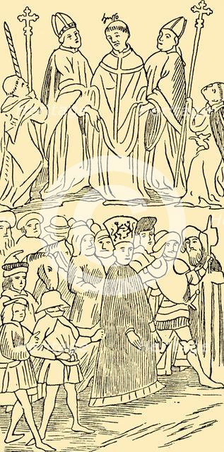 'John Huss Condemned and Led To Execution', c1930. Creator: Unknown.