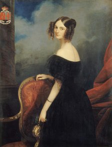 Portrait de la duchesse de Valençay, comtesse de Talleyrand-Périgord., c.1838. Creator: Claude-Marie Dubufe.