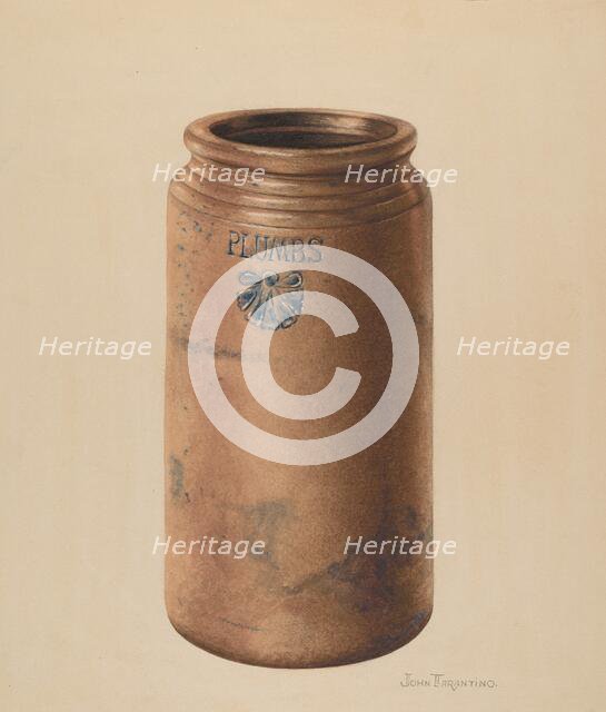 Preserve Jar, c. 1938. Creator: John Tarantino.