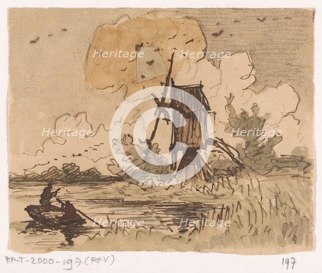 River landscape, 1843. Creator: Johannes Tavenraat.