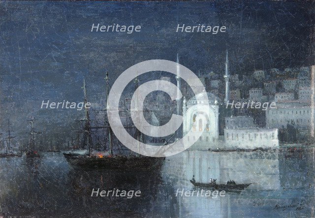 Constantinople by night, 1886. Artist: Aivazovsky, Ivan Konstantinovich (1817-1900)