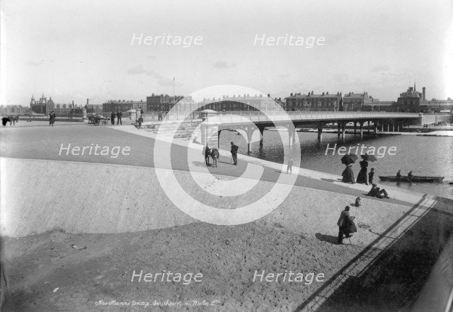 New Marine Bridge, Southport, Lancashire, 1890-1910. Artist: Unknown