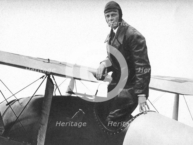 Charles Lindburgh, record breaking aviator, 1927. Artist: Unknown
