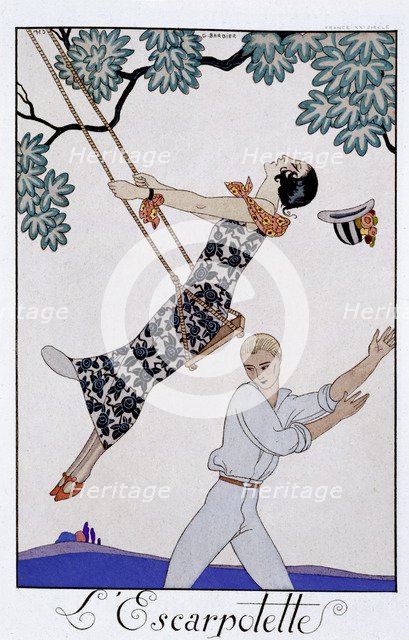 'The Swing', 1920s. Artist: Georges Barbier