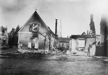 House burned by Germans, Choisy Au Bac, 16 Nov 1918. Creator: Bain News Service.