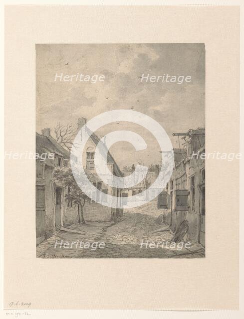 Village street with low houses, 1796-1870. Creator: Bruno van Straaten.