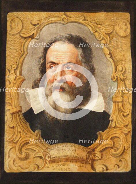 Portrait of Galileo Galilei. Creator: Anonymous.