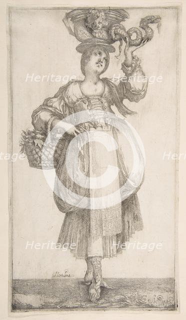 Hortulana, from Hortulanae series, 1611. Creator: Jacques Bellange.