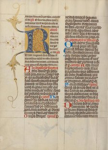 Decorated Initial R; Collegium Ducale, about 1420-1430. Creator: Master Michael.