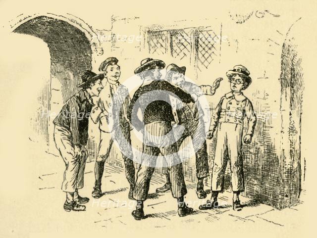 'They indulged in jokes at the expense of the spectacled boy', (1907). Creator: Unknown.