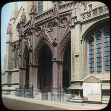 Porch of Truro Cathedral, Cornwall, early 20th century.  Artist: Church Army Lantern Department