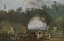 Terrace in the Saint-Cloud park, 1780s. Creator: Louis Gabriel Moreau.