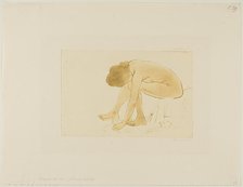 Seated Woman Wiping Her Feet, 852. Creator: Theophile Alexandre Steinlen.