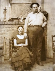 Frida Kahlo and Diego Rivera, 1931. Creator: Juley, Paul A. (1867-1937).