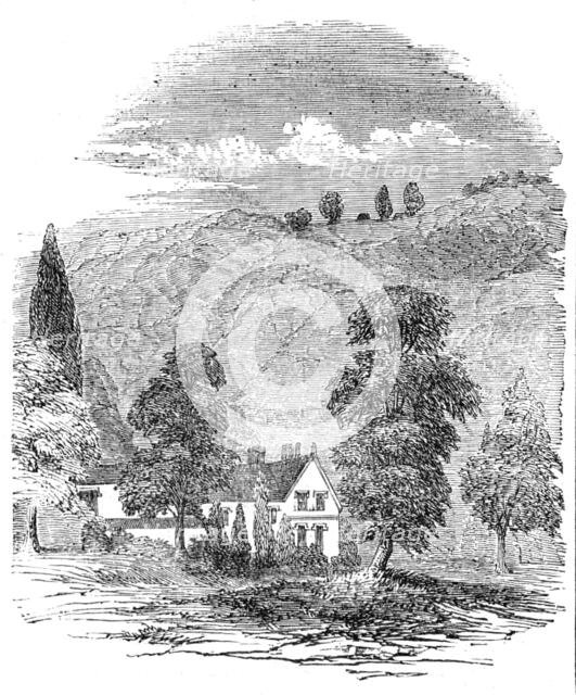Stoney Middleton, the Seat of the late Lord Denman, 1854. Creator: Unknown.