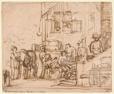 The Good Samaritan Arriving at the Inn, c.1660. Creator: Constantijn van Renesse.