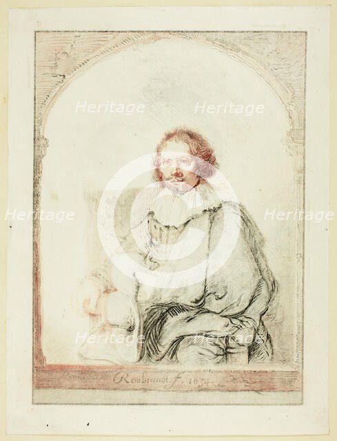 Portrait of a Man in an Arm Chair..., published 1821. Creator: Christian Josi.