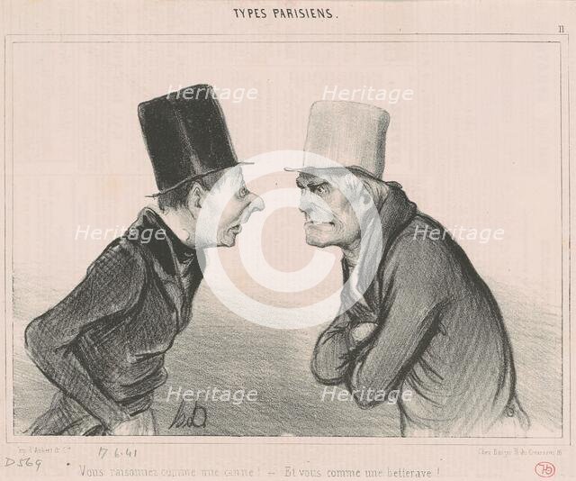 Vous raisonnez comme une canne!, 19th century. Creator: Honore Daumier.